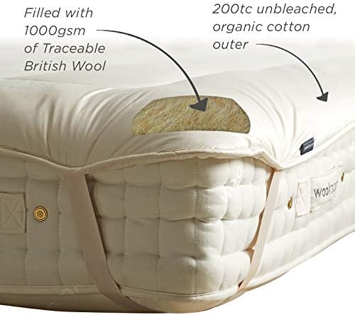 Woolroom Deluxe Mattress Topper King Bed 4-5 cm - Image 3