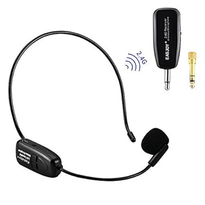 2.4G Wireless Microphone Headset Mic For Voice Amplifier,Speaker, Karaoke, Computer, Teaching, Meeting,Yoga, Singing