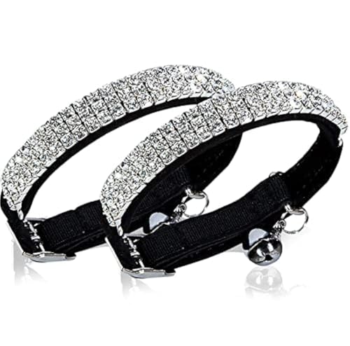 CHUKCHI Adjustable Pet Collar with Bell Black