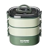 GLCSC Bento Box Lunch Box, Stackable 3 Layers