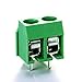 massmall 30Pieces 2 Pin 5mm Pitch PCB Mount Screw Terminal Block Connector 250V 8A(Green)