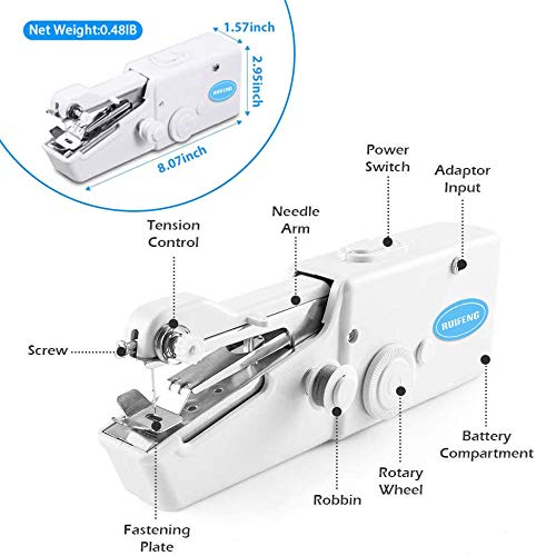 Handheld Sewing Machine Portable Electric Cordless Sewing Machine is Easy to Carry - Can Quickly Repair Clothes Convenient for Daily Life