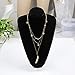 Gold Layered Necklace Pendant for Women Boho Multilayer Chain Beads Leaf Disc Charm Costume Jewelry Sets 4Pcs E600G-