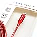 Tera Grand Apple MFi Certified - Lightning to USB Braided Cable with Aluminum Housing 10 ft. Red and Gold