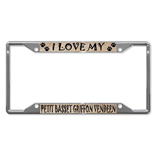 License Plate Covers Petit Basset Griffon Vendeen Chrome License
