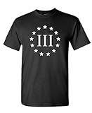 THREE PERCENTER 2nd amendment patriot guns - Mens Cotton T-Shirt, 2XL, Black