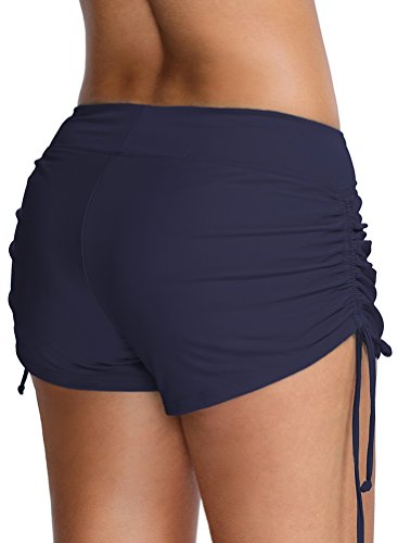 OLIPHEE Dames zwemshorts bikinibroek watersport hotpants verstelbaar koord banden zwemshorts kleurrijke kleuren - Image 3