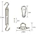 BaiFM 24 Pcs 316 Marine Grade Shade Sail Stainless Steel Hardware Kit Heavy Duty Hardware Kit for Rectangle and Square Sun Shade Sail Installation with Screws