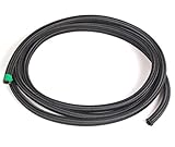 AN-12 12AN -12 AN Nylon Stainless Steel Braided Fuel Oil Gas Line Hose Black 5 Feet Length