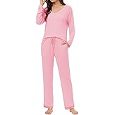 LUBOT 2026 Bamboo Viscose Pajamas Women Sets Pjs Soft Breathable 2 Piece V Neck Short/Long Sleeve Pants Sleepwear S-4XL