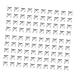 100pcs Pyramid Studs Spots Punk Spikes for DIY Craft Leathercraft (White)