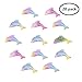 EnewLife 20 Pcs Creative Decorative Cute Dolphin Thumb Tacks ThumbNails PushPins Push Pins Soft Flat for Photos Wall, Maps, Bulletin Board or Corkboards (20 Pcs Dolphin Pins)