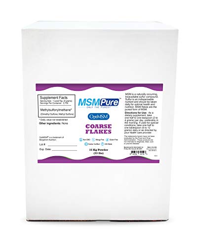 Kala Health MSMPure Coarse Powder Flakes, Organic Sulfur Crystals, 99.9% Pure Distilled MSM Supplement, Made in The USA, 33 lbs - Thumbnail 7