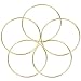 EBOOT 5 Pcs Metal Rings Hoops Macrame Rings for Dream Catcher and Crafts Supplies Gold Floral Wreath Macrame Hoops for Wedding DIY Wall Hanging Craft(5 Inch)