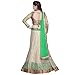 Janasya women's Pink net Lehenga with border