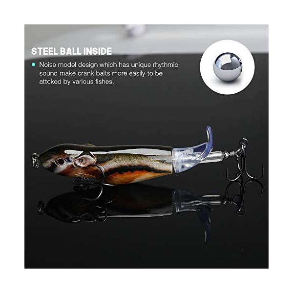 ELBFANG RATEN WOBBLER PLOPPER Set | TOPWATER OBERFLÄCHENKÖDER | HECHT RAUBFISCH Angel KÖDER – Bild 4