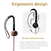 Maxrock(TM) Noise Isolating Sport Headphones with Adjustable Earhook with Mic and Volume Remote Control for Cell Phones