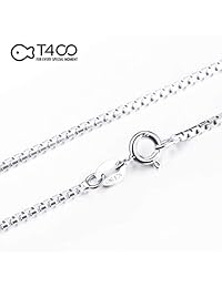 T400 Jewelers 925 Sterling Silver 1.5mm Italian Box Chain Necklace 16 18 20 24 30 inch Unisex Gift for Women Men Boys
