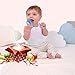 Teething Toys for Babies Age 0 to 6 Months - Baby Elefun 5X Pain Relief Smart Teether - Zero Developmental Delay Silicone Baby Teething Toy Ring - Cute Infant Shower Gift Chew Toys for Babies