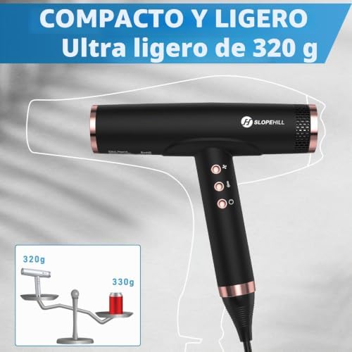 Secador de cabelo Ionic 110.000 RPM, 2000W, 320g