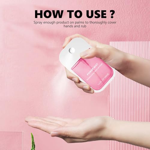 6PCS Sanitiser Spray,Antibacterial Hand Sanitiser,70 Percent Alcohol,Effective Against 99.9% of Viruses and Bacteria,Anti Bacterial Premium Hand Sanitiser Travel Size,Power Mist Hand Sanitizer Set (A)