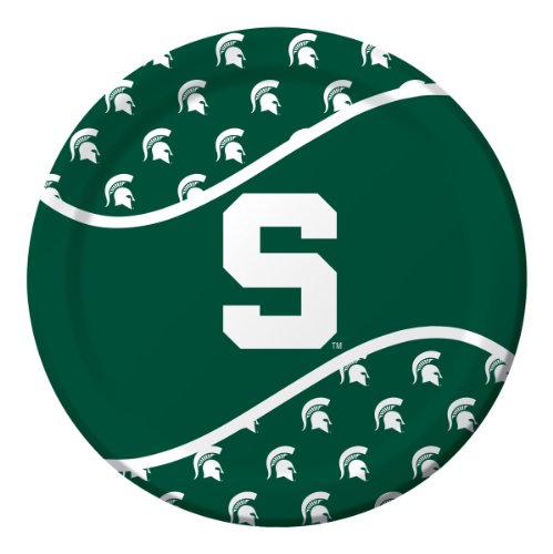 Michigan State Spartans Dinner Paper Plates, 8-Count