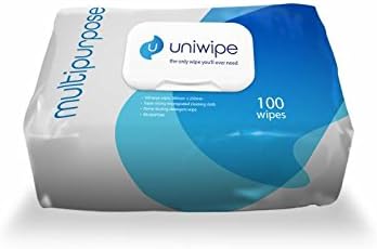 Uniwipe UNIMPW100 Multi-Purpose Wipes, 380 mm Width, 250 mm Length (Pack of 100)