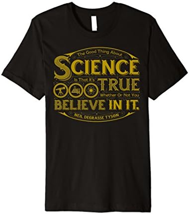 Mens Neil deGrasse Tyson The Good Thing About Science... T-shirt 2XL Black