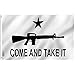 Anley Fly Breeze 3x5 Foot M-4 Gonzales Come and Take It Flag - Vivid Color and UV Fade Resistant - Canvas Header and Double Stitched - M4 Carbine Flags Polyester with Brass Grommets 3 X 5 Ft primary