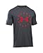 Under Armour Men's Freedom T-Shirt, Carbon Heather/Red, XXX-Large