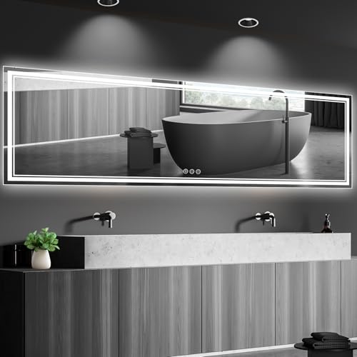 Ratsamee LED Bathroom Mirror Dimmable Anti-Fog