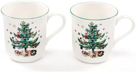 NIKKOCeramics Christmastime Coffee Mugs, Set of 2