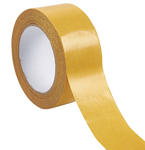 Heavy Duty Double-Sided Tape - Carpet Tape, Anti-Skid Tape Rug Gripper Adhesive for Area Rugs, Hardwood, Tile, Indoor, and Outdoor Floors, 2-Sided, 2-Inch x 49-Feet
