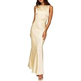 Summer Satin Maxi Dresses for Women 2025 Elegant Classy Silk Formal Sleeveless Backless Spaghetti Strap Wedding Guest Dress
