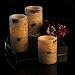 Antizer Flameless Candles With The effect Of Birch Bark Set Of 3 Include 10 Key Remote Control With 24 Hours Timer Function