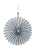 Solid Silver Hanging Tissue Paper Fans - 6'', 3 Count - Perfect for Parties & Home Decor