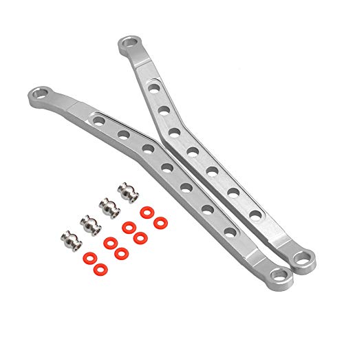 2pcs Wraith Links Set for AXIAL Jeep Wrangler Ghost AX90056 RC1:10 AX80083 Black AI. RC Servo Link (Silver) - Thumbnail 3