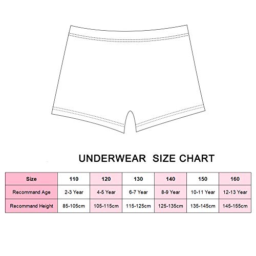 RAISEVERN Slip Boxer da Bambino Pantaloncini di Cotone Shorts Intimo Assortito 4 Pezzi Pantaloni Bambino Pantaloni di Sicurezza 2-3 Anni