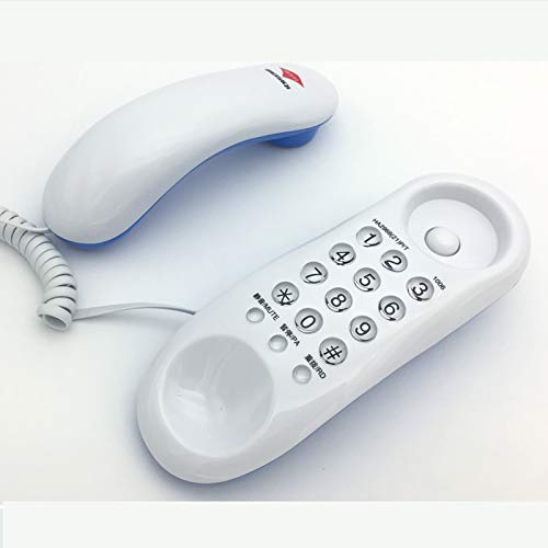 SMMBM Telephone Wall Mount Landline Creative Home with Rope Small Extension Bread Machine, Blue, Green Fixed Telephone