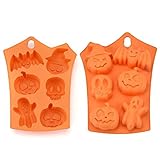 Hunzed Cake Mould, Creative Silicone Pumpkin Cake Mold Halloween Decorating Halloween Cookie Soap Mould Tool Kitchen Bake Tools