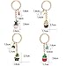 JUNKE 4 PCS Succulent Cactus Pot Keychain Novelty Metal Cute Plant Shape Keyring Charmed Gifts for Kids Women Girls Boys