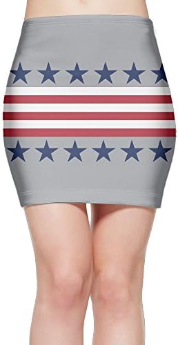 Bo Kids American Flag USA Stars Women's Suit Skirt With Tight Waist Band