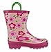 Little Girl's Pink Flower Rain Boots Sizes - Toddler - Little Kits