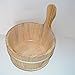 1 Gallon Sauna Single Handle Bucket with Liner and 16” Long LADLE