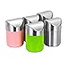ZHOUWHJJ Mini Countertop Brushed Stainless Steel Swing Lid Trash Can Set, Come with Trash Bag, 1.5 L / 0.40 Gal, Multiple Color Options, Pink