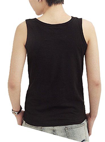 Super Flat Les Lesbian Tomboy Compression 3 Rows Clasp Chest Binders Tank Tops (XXX-Large, Black)