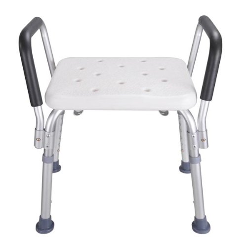 CHIMAERA 220-lb. Non-Slip Capacity Bath and Medical Shower Chair / Stool Support with Back and Arm Support - Thumbnail 2