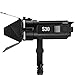 Godox S30 Focusing Fresnel LED Video Light, SA-P Projection Attachment with SA-01 85mm Lens,5600K Daylight, CRI96+ TLCI9+ Accurate Color, Beam Angle 6°to 55°, Comes with Battery Packs