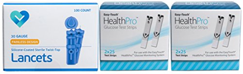 Easy touch health pro diabetes testing refill kit - 100…