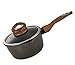 Yzakka 1.5qt Saucepan Stone Earth Nonstick Induction Saucepan Specialty Small Saucepan Cookware Handy Sauce Pans Food Boiler with Glass Lid